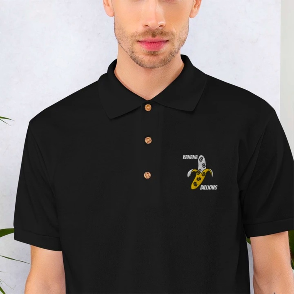 Embroidered "Filthy Rich Banana" Polo Shirt (Mens)